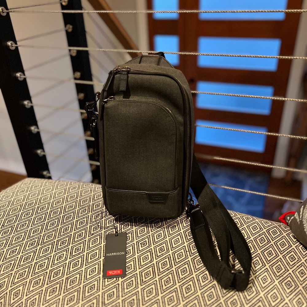 Tumi Gregory Sling - Graphite / Harrison Collection - EUC w/ tags